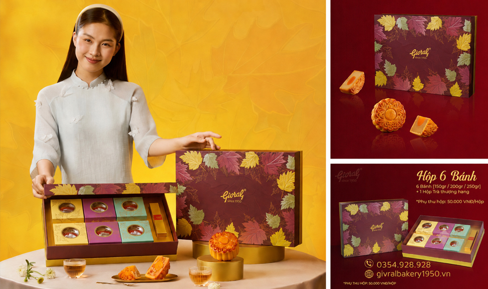 HỘP BÁNH GIVRAL 6 BÁNH (PHỤ THU: 50.000Đ)
