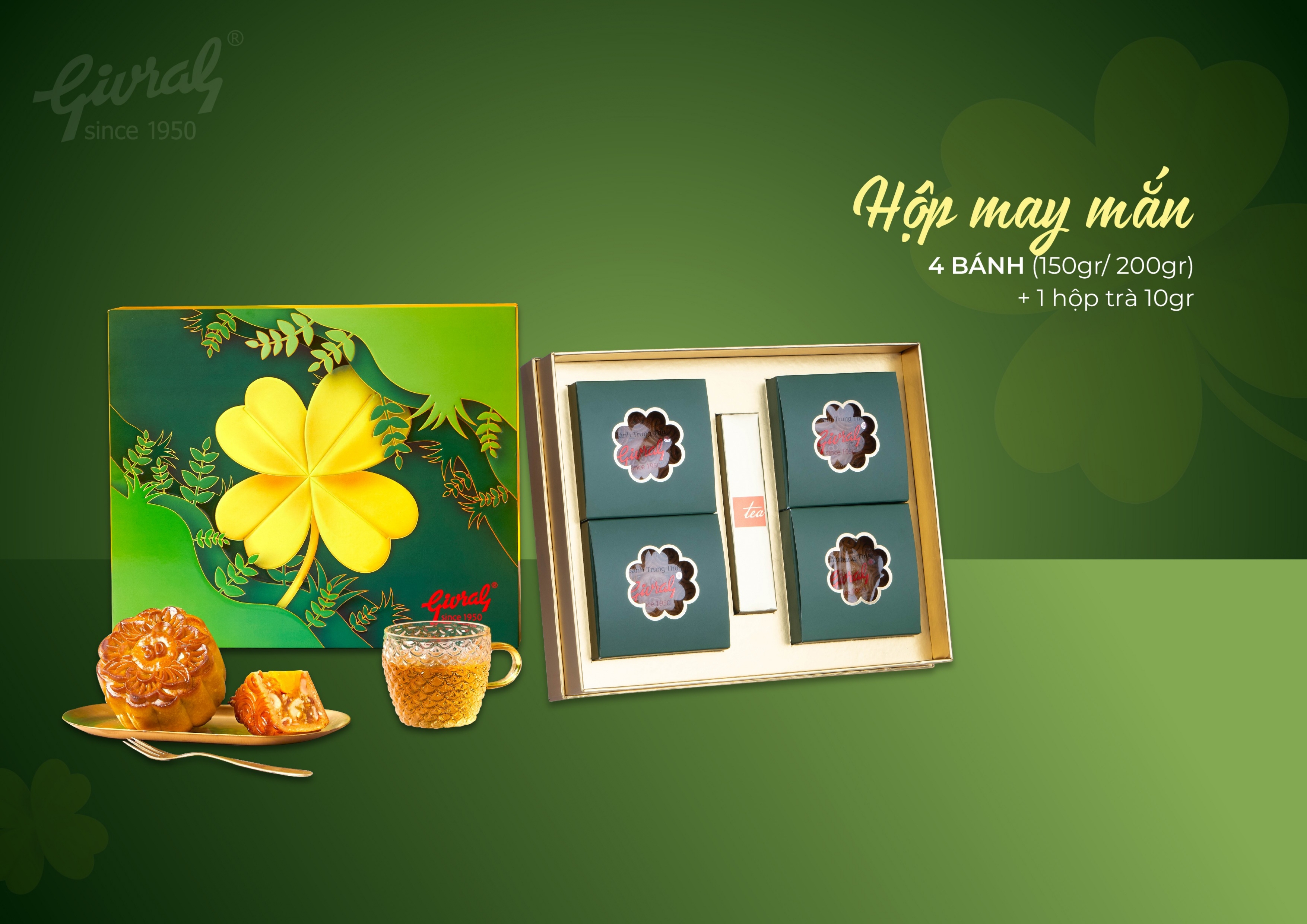 Bánh Trung Thu Givral 4 Bánh Nhỏ (Vỏ Hộp)