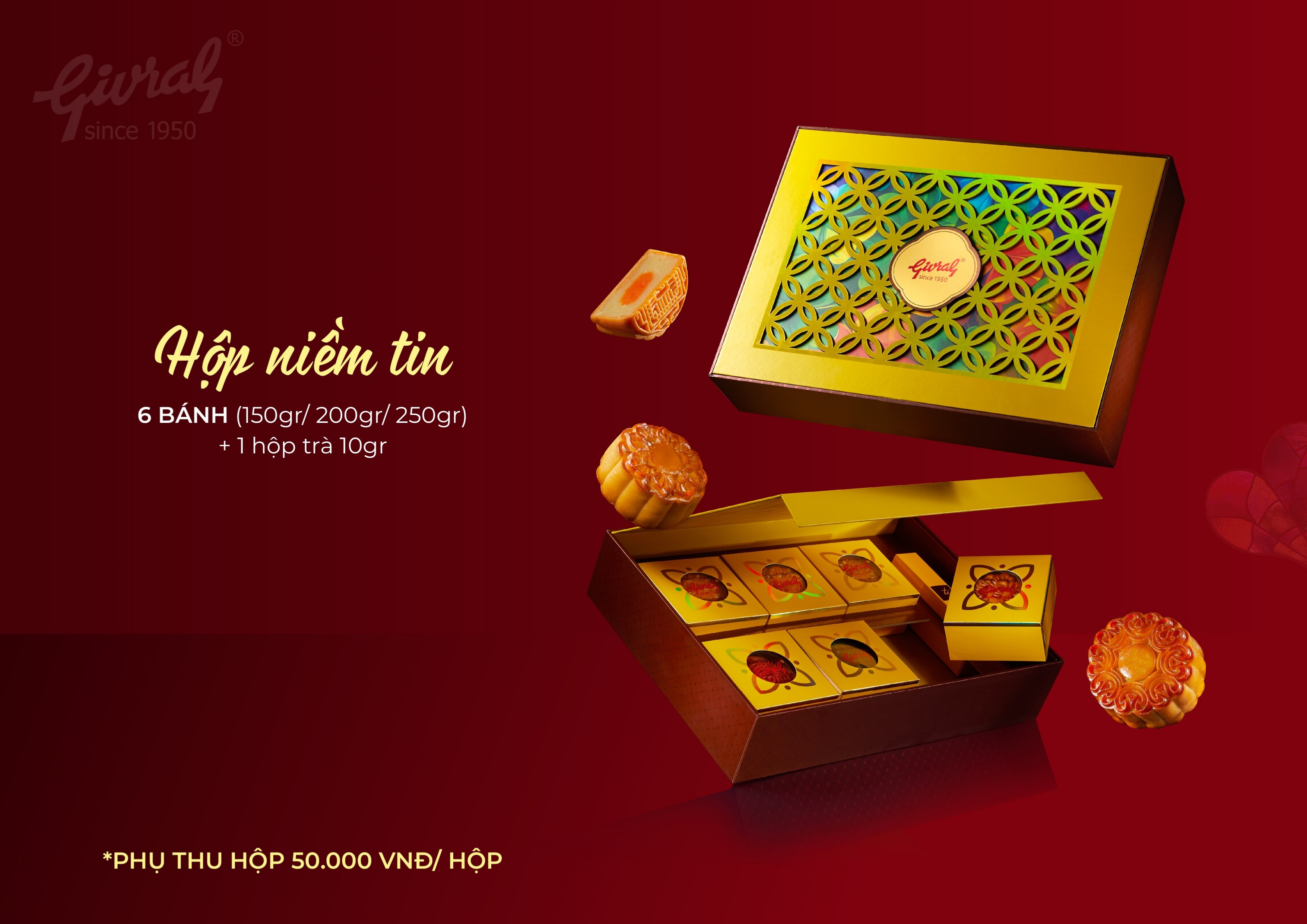 Bánh trung thu Givral 6 bánh (Vỏ hộp)