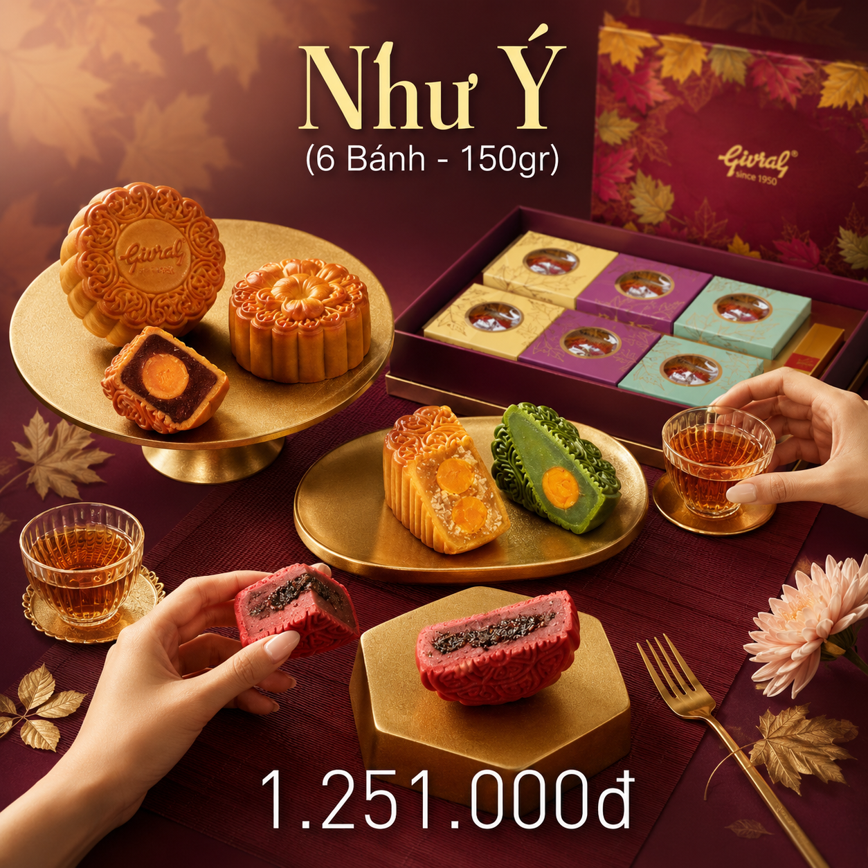Combo Givral 6 bánh NHƯ Ý (GNY)