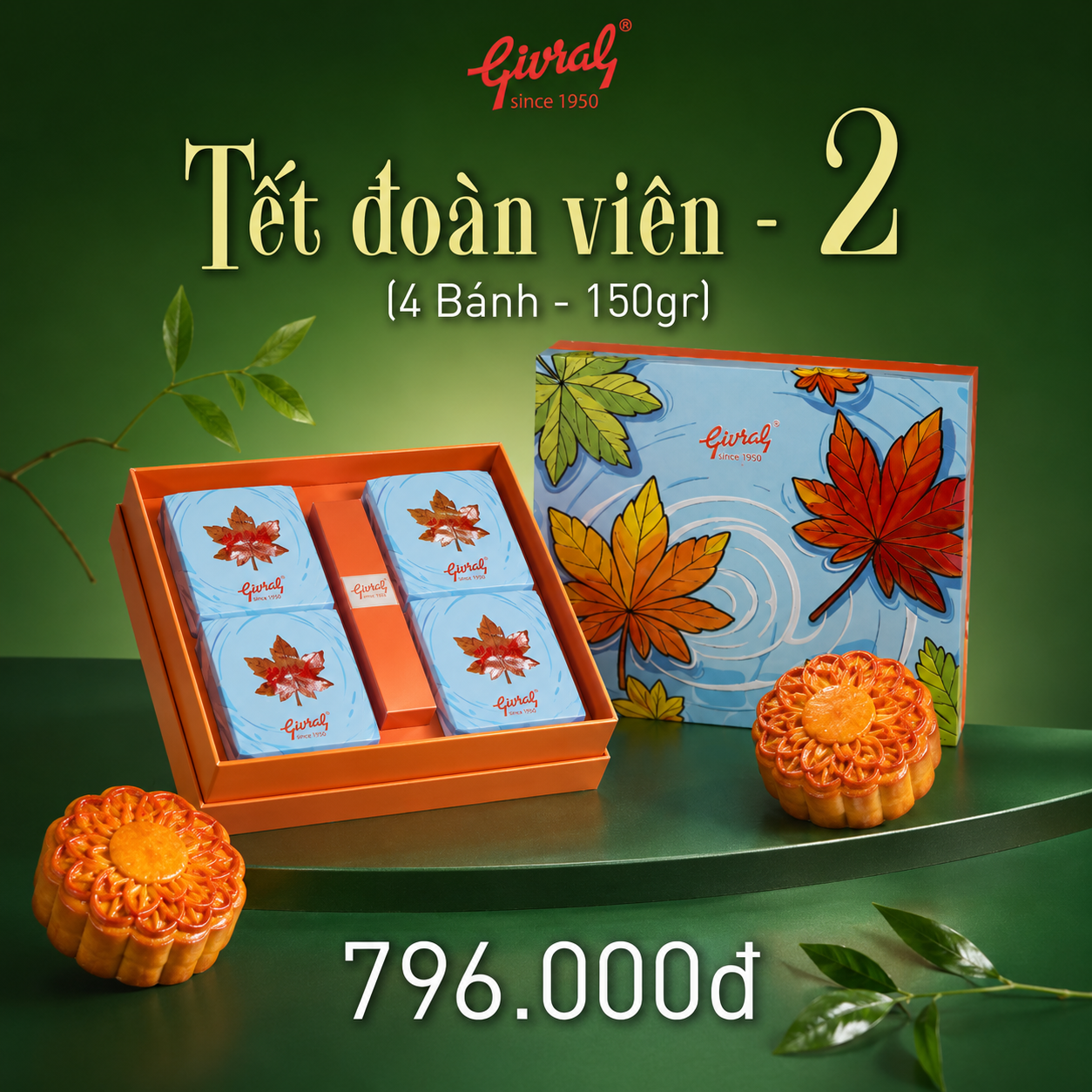 Combo bánh trung thu Givral Tết Đoàn Viên 2