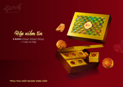 Bánh trung thu Givral 6 bánh (Vỏ hộp)
