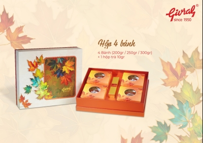  Bánh Trung Thu Givral 4 Bánh Truyền Thống Lớn (Vỏ Hộp)